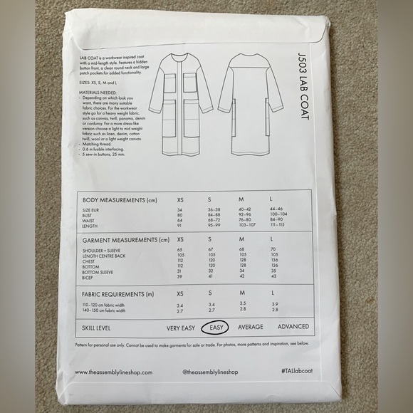 Assembly Line Patterns - The Lab Coat - Picture 2 of 4